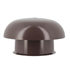Chapeau de ventilation rond Nicoll - Diamètre 204 mm - Sortie 125 mm - Avec moustiquaire - PVC anti-UV - Marron