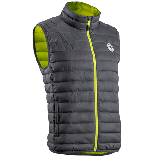 Gilet sans manches matelassé unisexe - Kuma - gris et jaune - XL