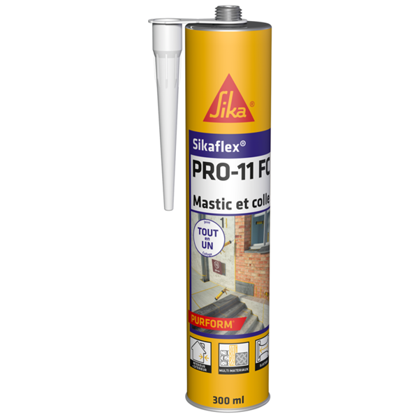 Mastic colle polyuréthane Sikaflex PRO 11FC blanc 300ml : 101400 Sika 7286