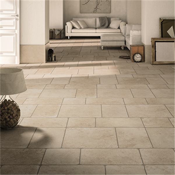 Carrelage sol intérieur effet pierre - Pietra Di Lecce - 30,0 CM x 30,0 CM - ép. 9,00 MM - Avorio