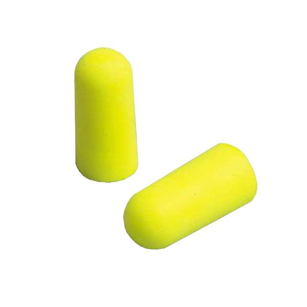 Bouchons d'oreilles jetables E-A-R soft 3M roulés jaune fluo - 5 paires PSPES010