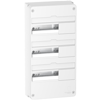 Coffret en saillie Schneider Resi9 - trois rangées de 13 modules