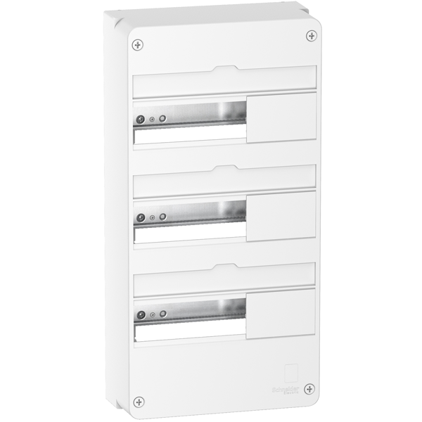 Coffret en saillie Schneider Resi9 - trois rangées de 13 modules
