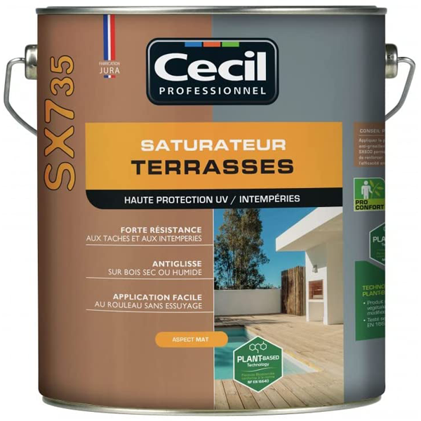 Saturateur terrasse - SX735 Cecil - Naturel aspect mat - 5 litres