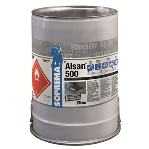 Résine d'étanchéité liquide pour ouvrages accessibles aux piétons - Alsan 500 - Gris silex - seau de 5 KG