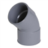 Coude femelle/femelle Nicoll pour évacuation eaux usées - Diamètre 50 mm - Angle 45° - PVC - Gris