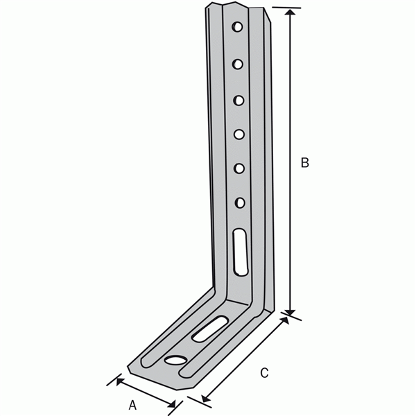 Équerre nervurée droite END 30x85x71.5 mm Simpson Strong-Tie END85/1,5