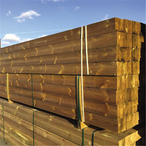 Lamellé-collé sapin - Traité Classe 3 Marron - 90x320 mm