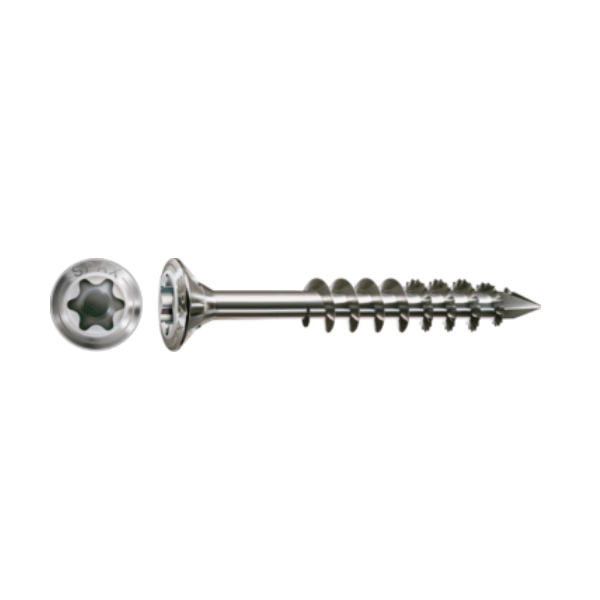 Vis de façade - 4.5x70mm filetage partiel tête bombée en inox A2