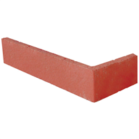 Plaquette d'angle de parement mural sablé Terreal Rouge - 22 CM x 10,5 CM x 14 / 50 MM