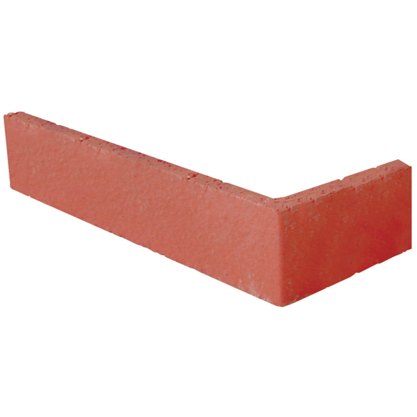 Plaquette d'angle de parement mural sablé Terreal Rouge - 22 CM x 10,5 CM x 14 / 50 MM