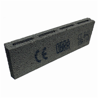Planelle bloc béton - B40 Obra - 500x50x200 mm - 2 parois 4 trous
