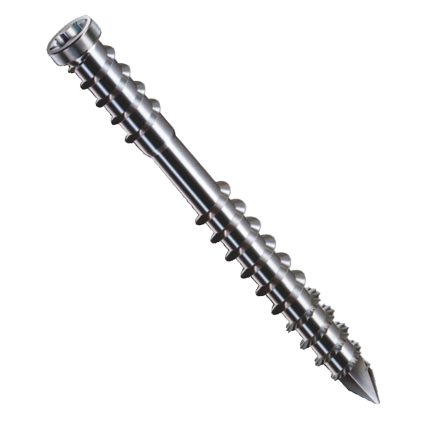 Vis de terrasse filetage de fixation tête cylindrique en inox A2 5x60mm