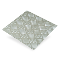Plaque en Aluminium brut motif damier - 500 x 250 mm - épaisseur 1.5 - 1.7 mm CQFD 2015.3511