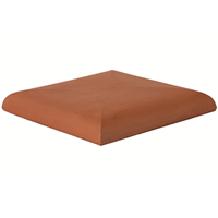 Chapeau de pilier plat Terreal CP11 terre cuite Rouge - 36 x 36 cm