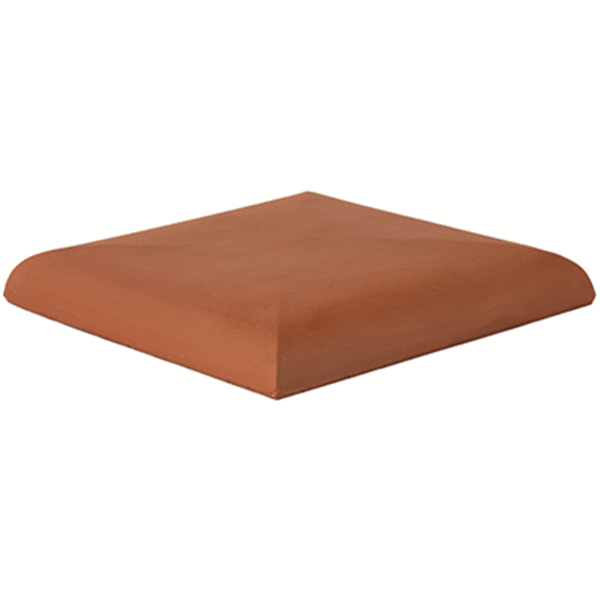 Chapeau de pilier plat Terreal CP11 terre cuite Rouge - 36 x 36 cm