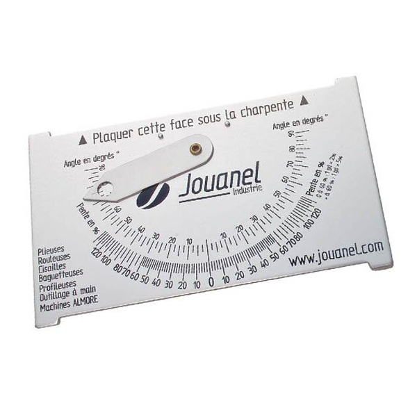 Déclimètre aluminium mesure pente toit Jouanel 150 x 90 mm