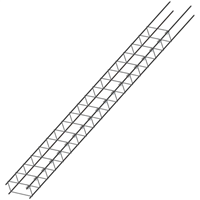 Armature de chaînage vertical - zone sismique 3 - fils 10 MM - 8 x 8 cm - Long. 6,00 ml