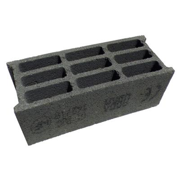 Bloc béton creux 500 x 200 x 200 mm - B60 - 4 parois 9 trous CE NF