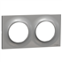 Plaque de finition double Schneider Odace Styl - aluminium