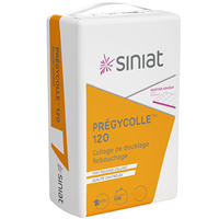 Mortier adhésif Siniat Prégycolle 120 - sac de 25 KG