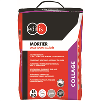 Mortier colle souple allégée pour carrelage - Edilis - gris - sac de 15 kg