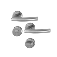 Ensemble rosace Alta condamnation inox mat porte 38-42mm Hoppe carré 7mm