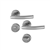 Ensemble rosace Alta condamnation inox mat porte 38-42mm Hoppe carré 7mm