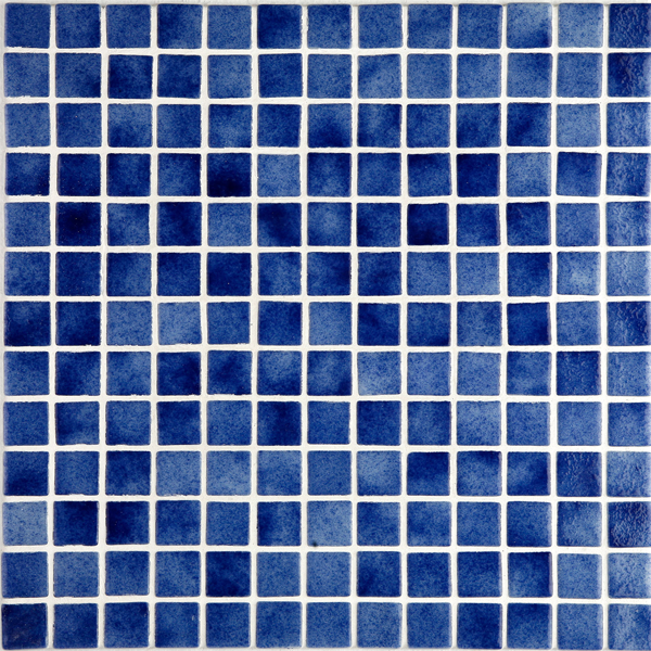 Mosaïque en émaux de verre lisse  - 2,5 x 2,5 cm - trame 31,2 x 49,5 cm
