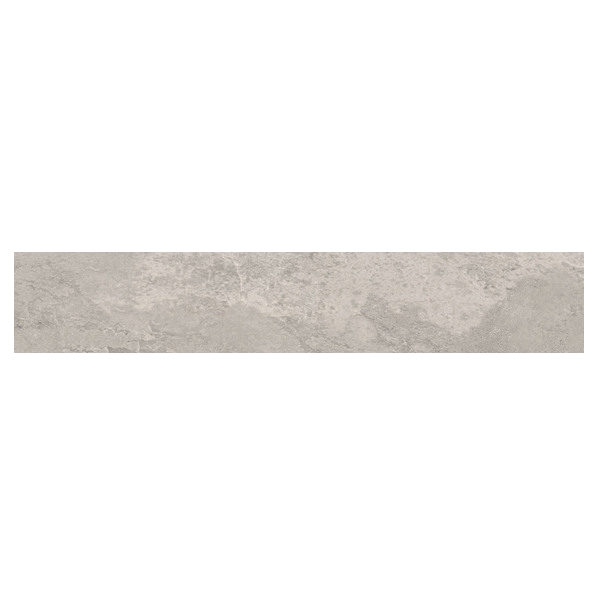 Plinthe en grès émaillé effet pierre Edilis Ruben - 45,0 CM x 8,0 CM - ép. 8,5 MM - Gris