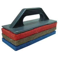 Taloche carreleur Rubi nettoyage 3 abrasifs mixtes doux - moyen - fort