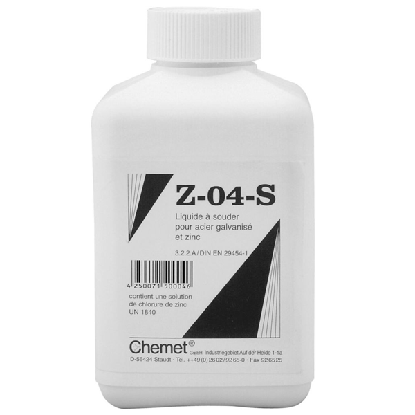 Liquide à souder Rheinzink Z-04-S pour acier galvanisé et zinc - 750 mL