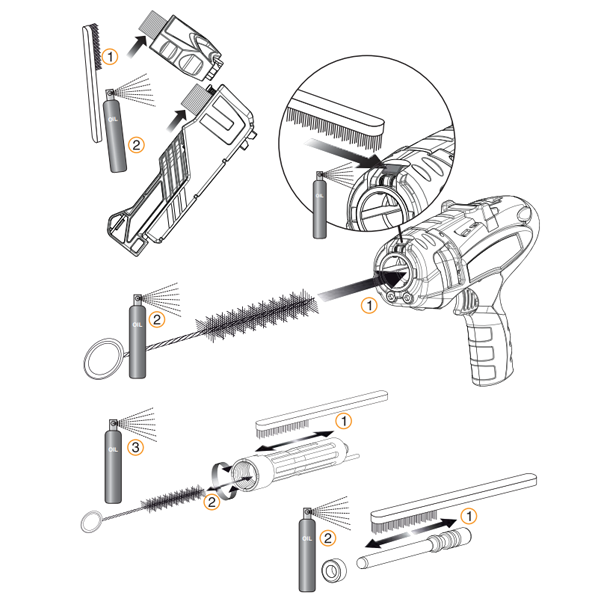 Vaporisateur d'huile Spit pour cloueurs à poudre P370 et P560 - 30 mL