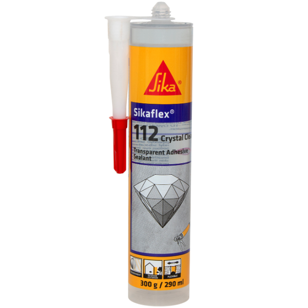Mastic colle Sikaflex Crystal Clear multi-usages - Transparent