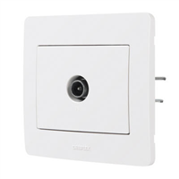 Prise encastrable TV gamme Diam 2 blanc Debflex 739180