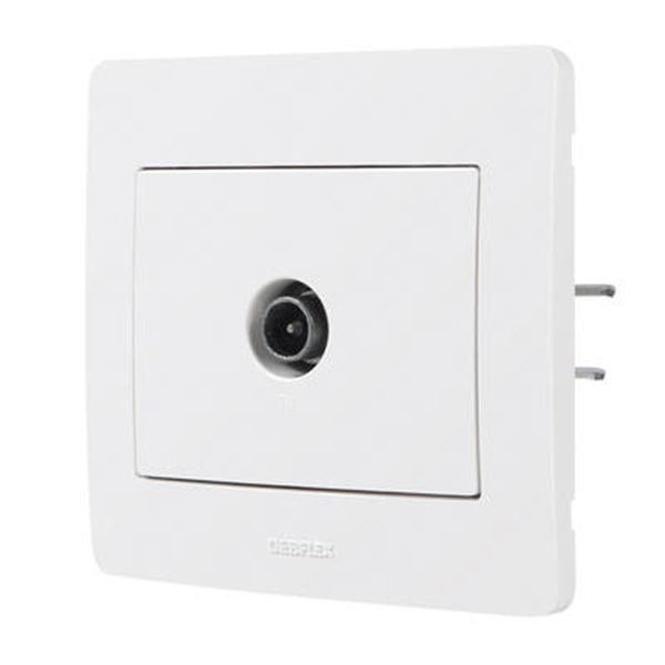 Prise encastrable TV gamme Diam 2 blanc Debflex 739180