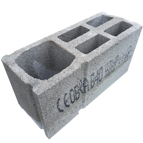 Bloc poteau béton rectifié à emboîtement Obra -  B40 - 500 x 200 x 250 mm
