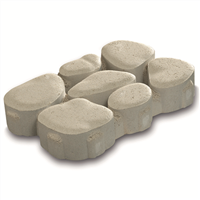 Pavé drainant béton décoratif Durance coloris Pierre - 50 CMx33 CM - 85 MM