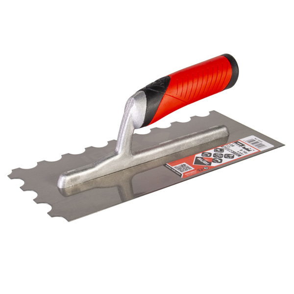 Platoir colle acier manche bi-matière Rubilex ouvert - 28 cm