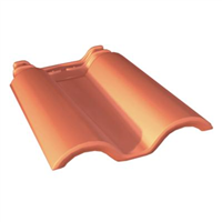Double tuile en terre cuite Gallo Romane (GL010) Monier - Rouge