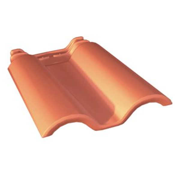 Double tuile en terre cuite Gallo Romane (GL010) Monier - Rouge