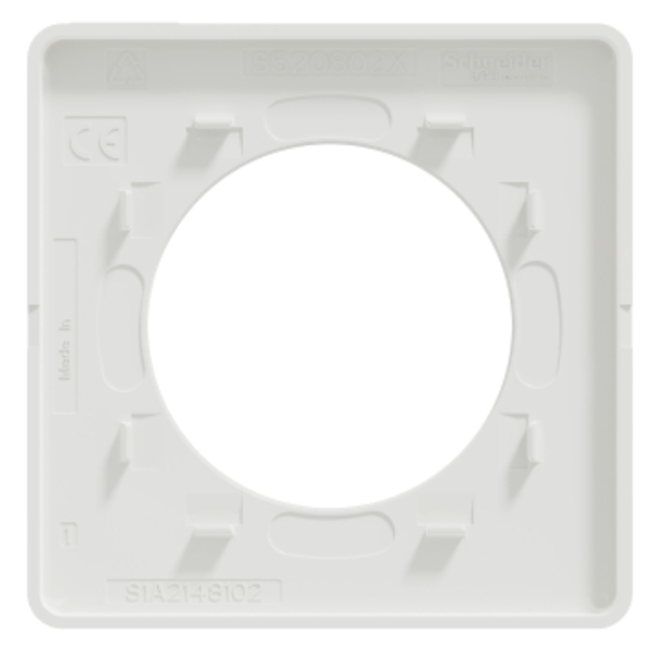 Plaque de finition simple Schneider Odace Touch - blanc RAL 9003