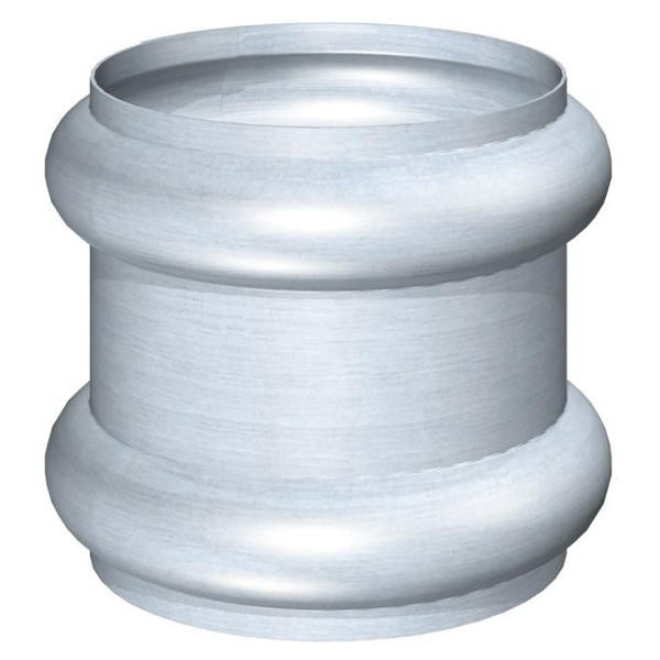 Bague double en zinc naturel Rheinzink pour descente de 80 MM