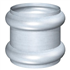 Bague double en zinc naturel Rheinzink pour descente de 80 MM