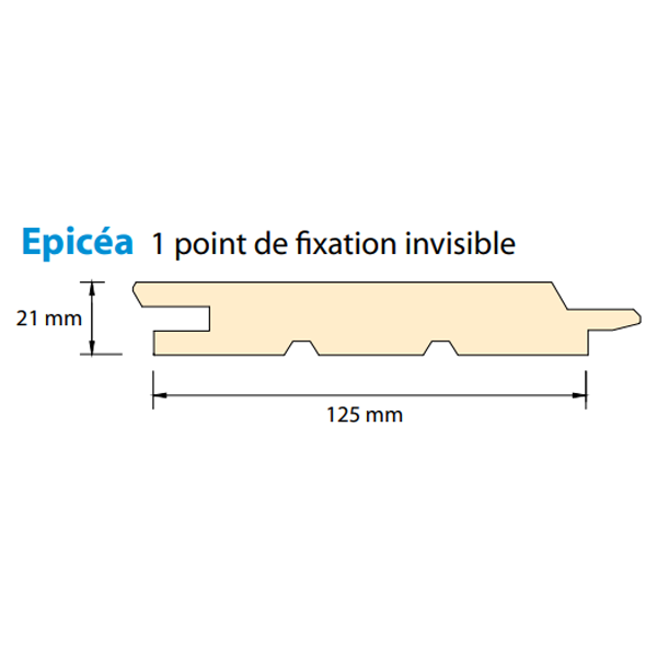 Bardage Nelio - épicéa saturé classe 3.1 - 125 x 21 mm - 4,50 M - saturé gris