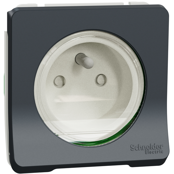 Prise de courant 2P+T Schneider Mureva Styl gris anthracite
