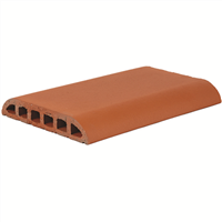 Chaperon plat en terre cuite Terreal CH01 - Rouge - 40 x 28 x 5 cm