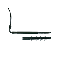 Arrêt volet parpaing brique creuse 190 mm Tige Ø10mm Acier noir x25