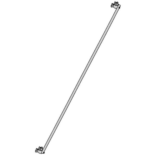 Diagonale de contreventement 3m / 2m à colliers pour échafaudage AERIS 45 Altrad