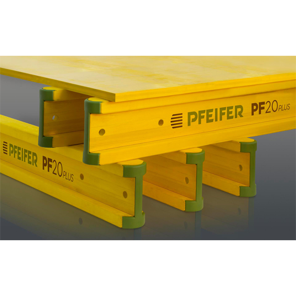 Poutrelle de coffrage PF20 Plus Pfeifer avec caches de protection - Longueur 3.90 M